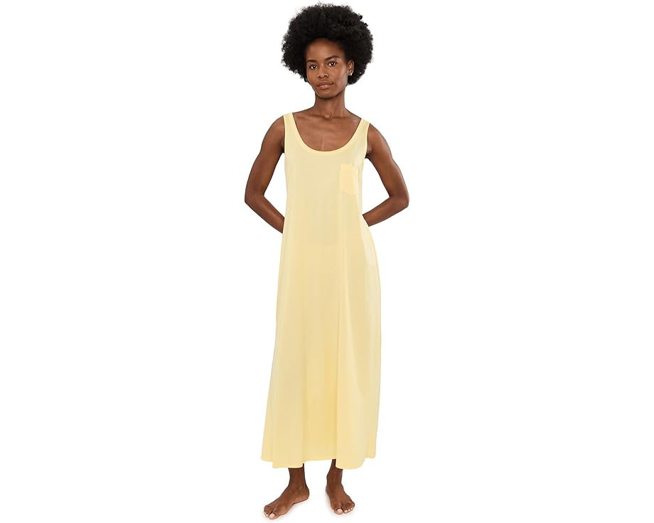 Ночная рубашка Hanro Cotton Deluxe Long Tank из мерсеризованного хлопка