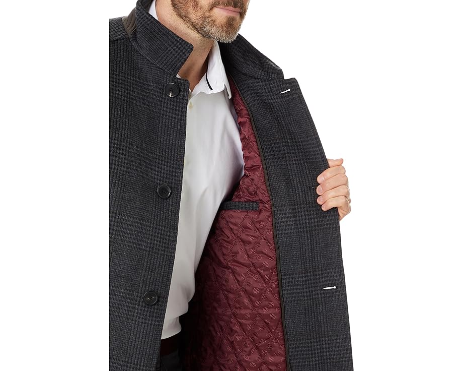 Шерстяное пальто Johnston & Murphy Upton Car Coat с отстегивающимся нагрудником