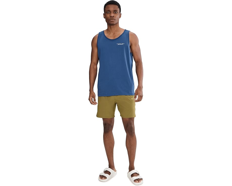 Hurley Midnight Palm Топ без рукавов с расслабленным кроем и принтом