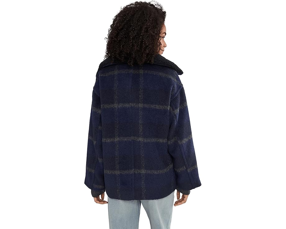 Короткое пальто-бушлат Levi's из смесовой шерсти с отстегивающимся воротником