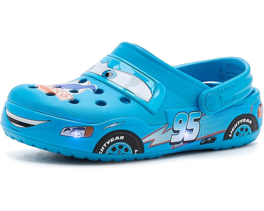 Crocs Crocband Cars Молния Маккуин светящиеся клоги для малышей