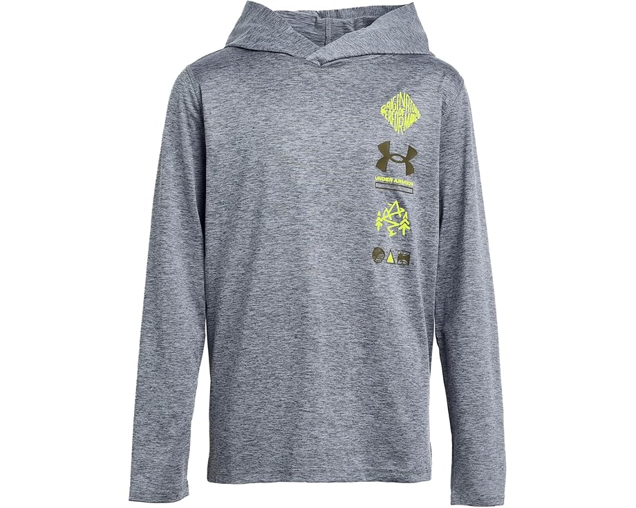 Спортивная толстовка Under Armour Kids с вертикальным логотипом и карманом кенгуру