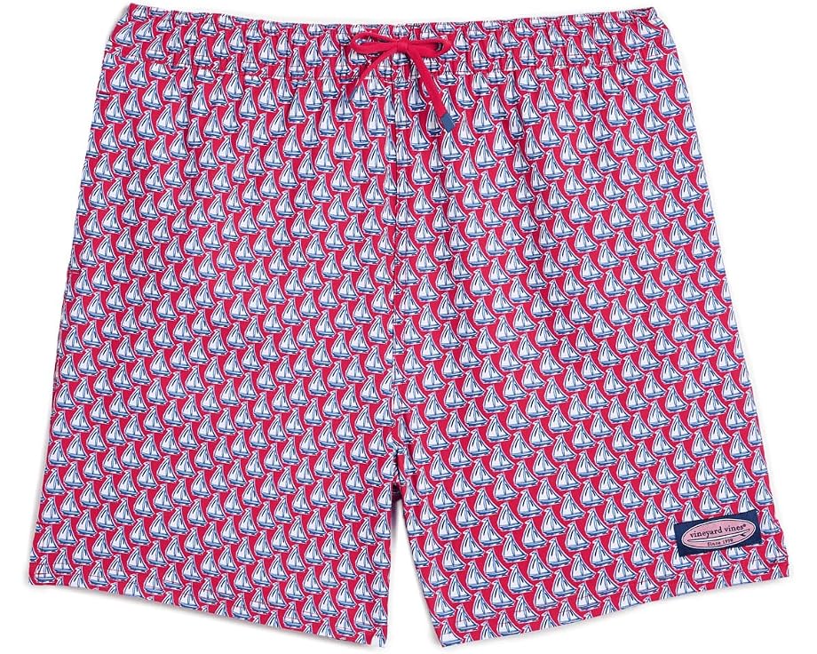 Детские плавки Printed Chappy Trunks от Vineyard Vines Kids с сетчатой подкладкой