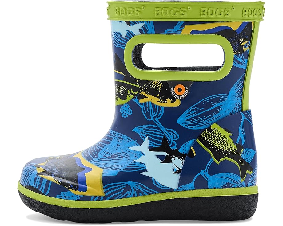 Детские сапоги Bogs Kids Skipper II Fish с принтом рыбок