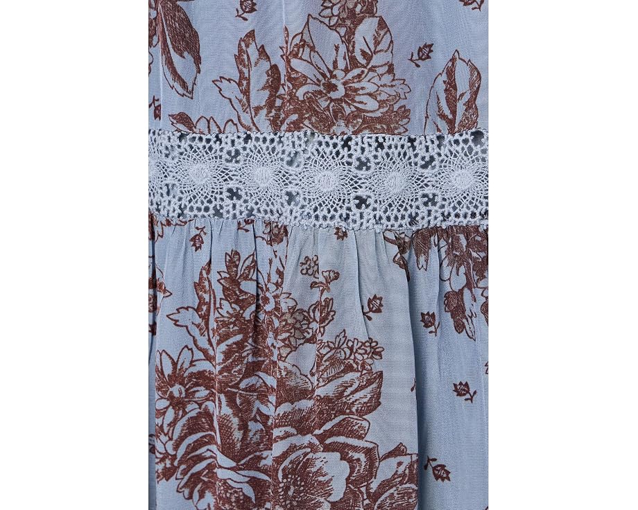 Ruffle Neckline Maxi Dress