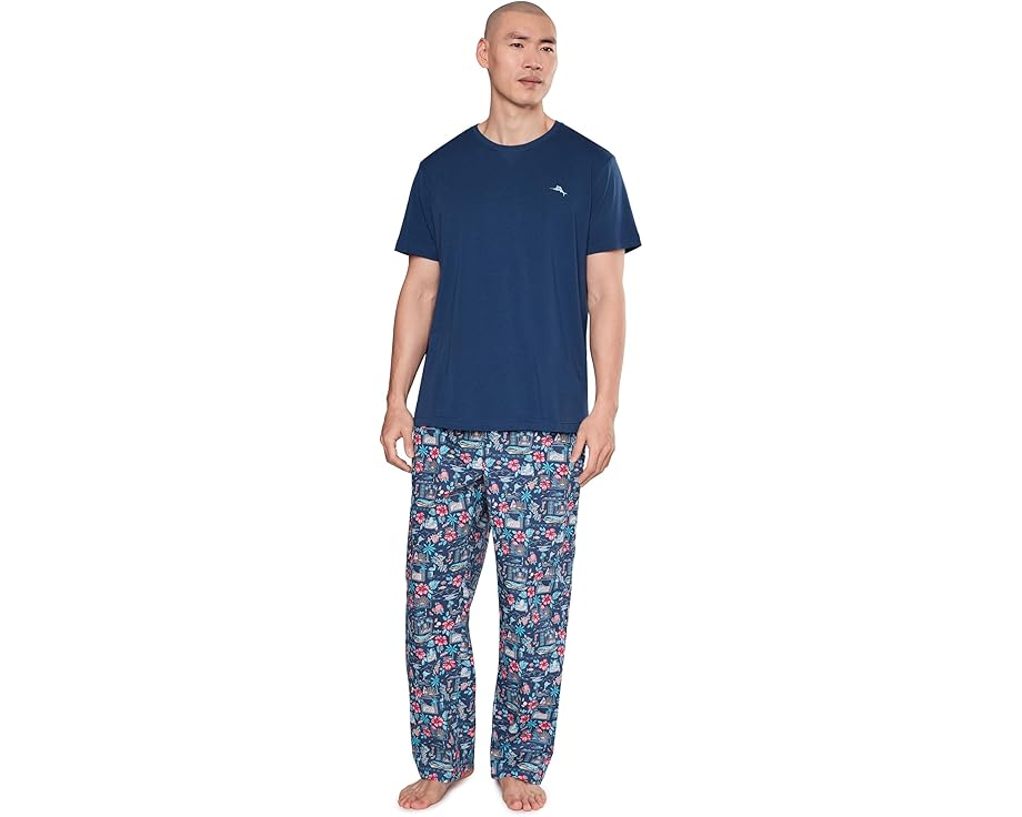 Пижамные штаны Tommy Bahama из хлопка с принтом и карманами
