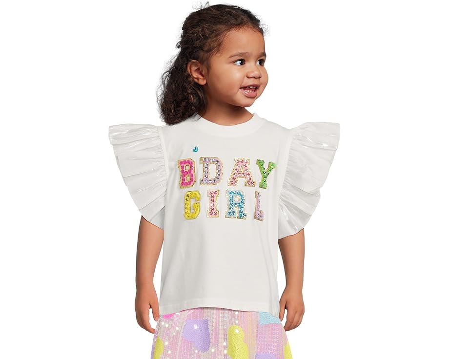 Футболка Lola and The Boys Birthday Girl Gem с рюшами на рукавах