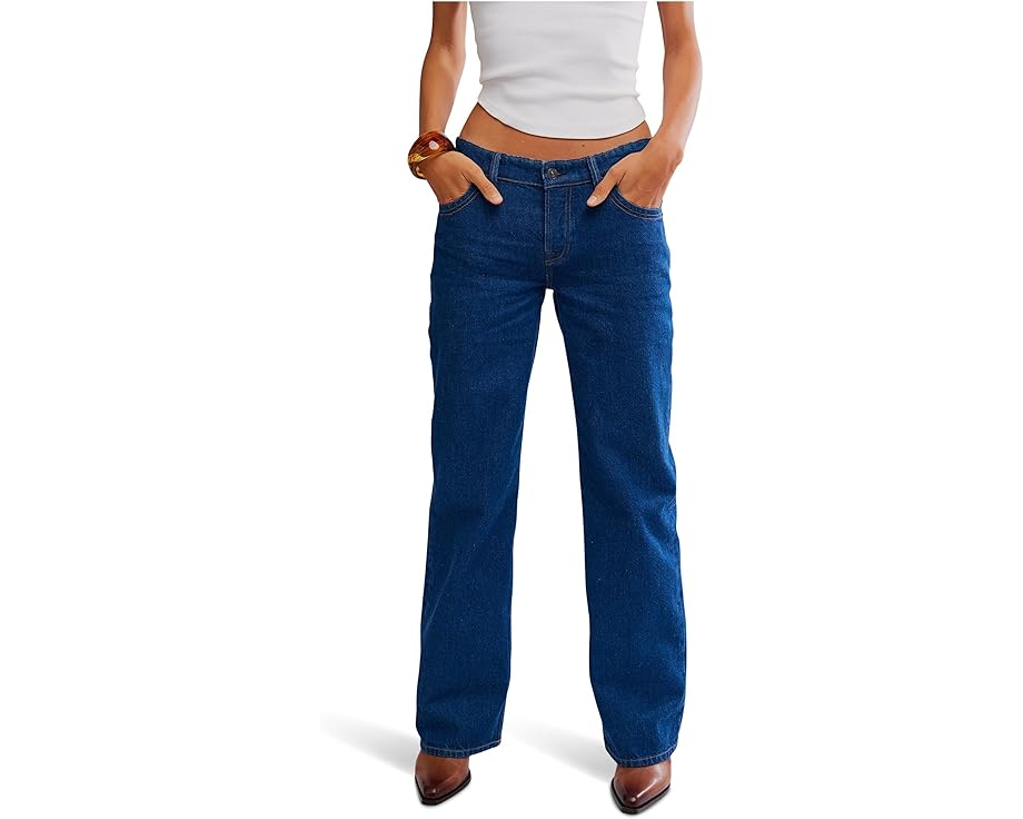 Джинсы Free People Tennessee Low Rise Bf с поясом на шлевках и пятью карманами