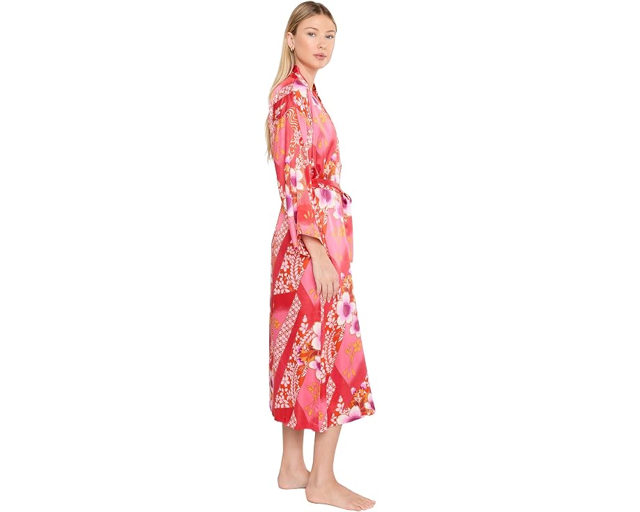 Халат Natori из сатина с принтом магнолии Magnolia Printed Satin Robe