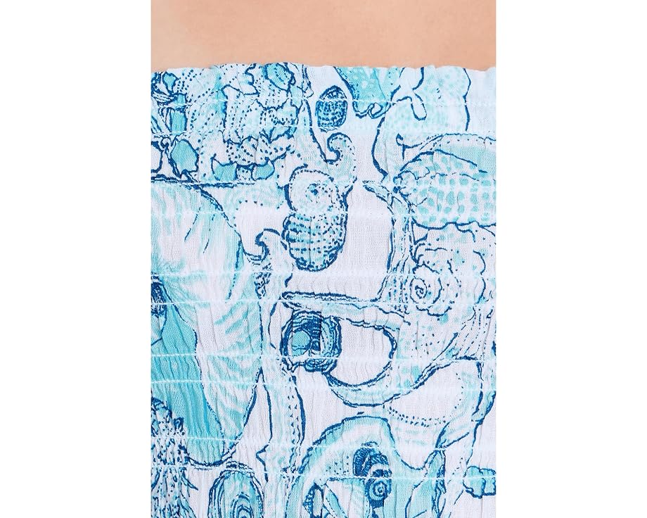 Кардиган-накидка макси Lilly Pulitzer Anali с верхом на резинке и ярусами