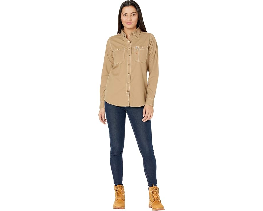 Огнестойкая рубашка Carhartt Force свободного кроя с длинным рукавом