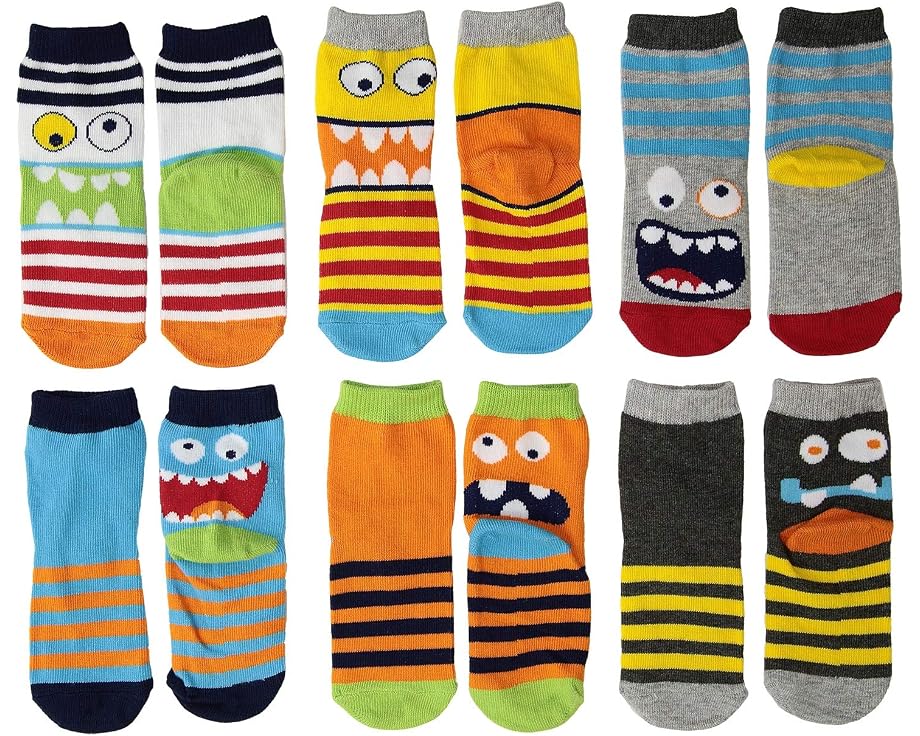 Monster Crew Socks 6-Pack (Toddler/Little Kid/Big Kid)