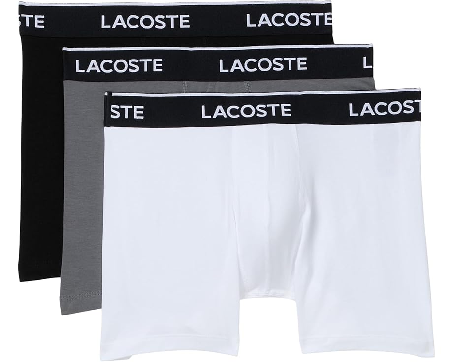 Боксеры Lacoste из хлопка с эластаном 3 штуки