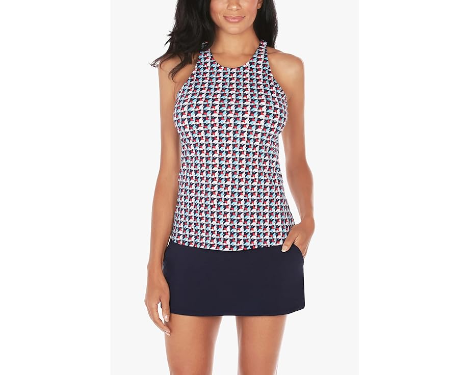 Geo My Way High Neck Tankini