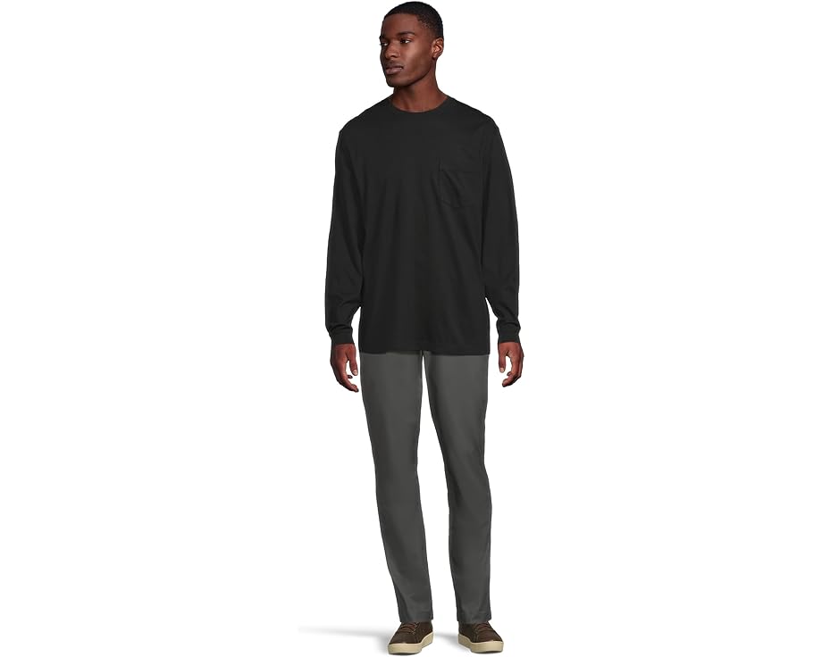 Футболка Carefree Unshrinkable Tee от L.L.Bean с карманом и длинным рукавом