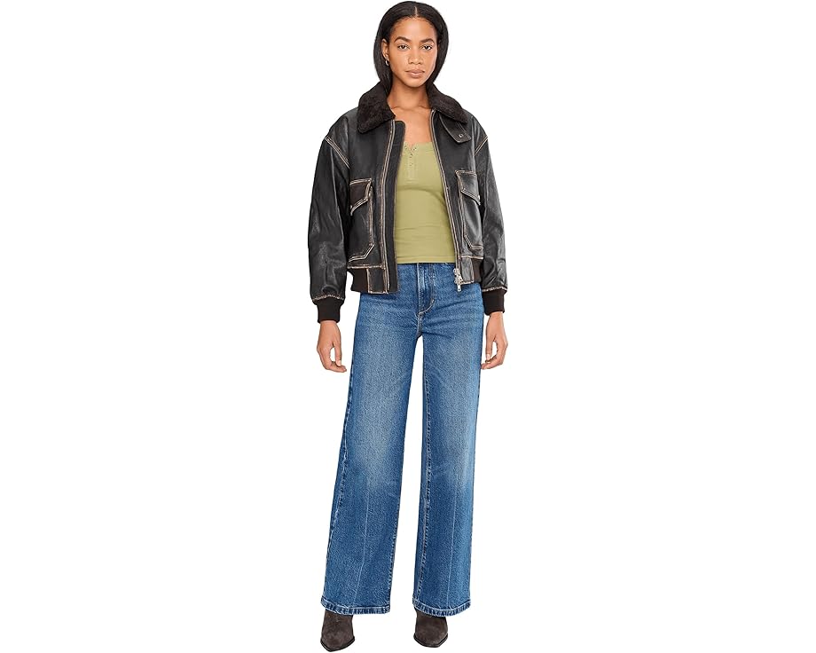 Free People Wide Awake Layering топ для многослойности с круглым вырезом