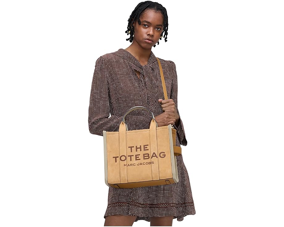 Средняя сумка-тоут Marc Jacobs из замши со съемным ремнем
