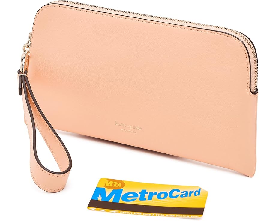 Средний ристреп Halo из мелкозернистой кожи с молнией Kate Spade New York