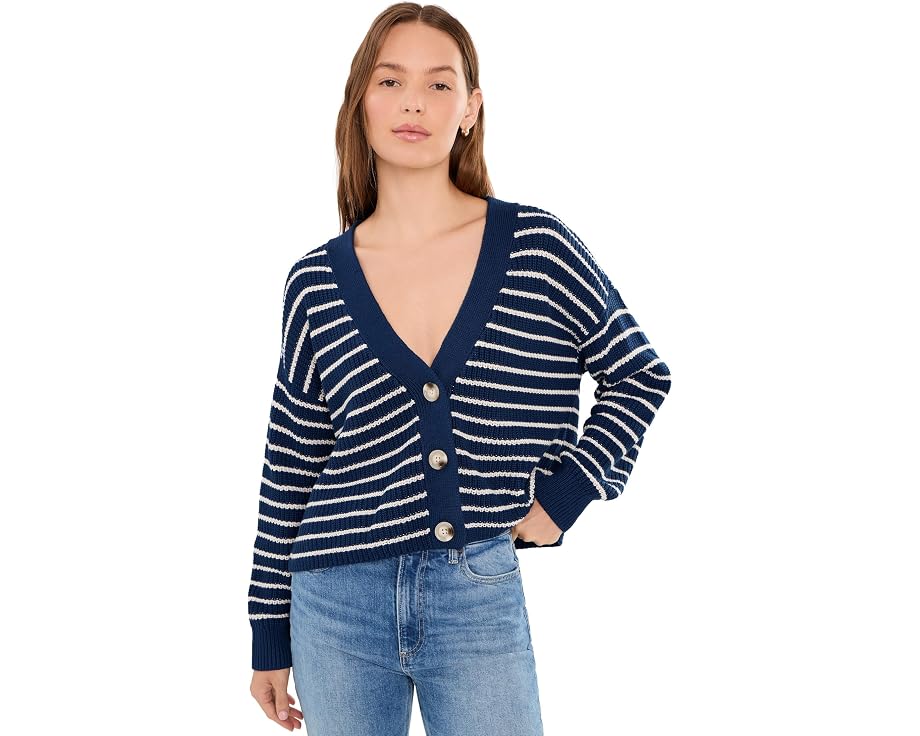 Eberjey кардиган Coastal Cotton Cardi из хлопка с отделкой в полоску