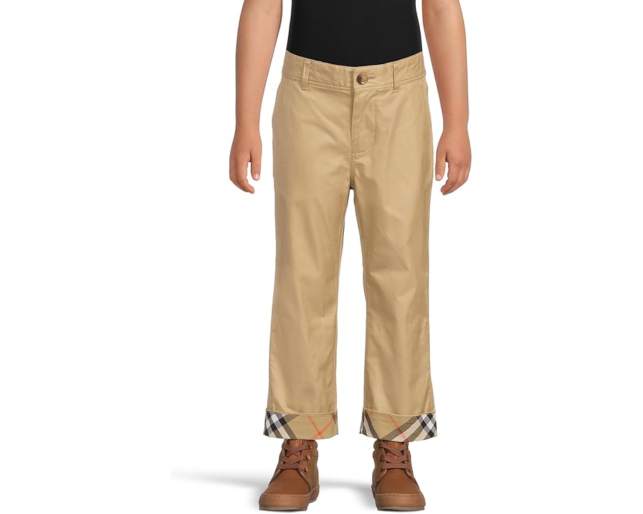 Брюки Sheldon в клетку от Burberry Kids с прямым кроем