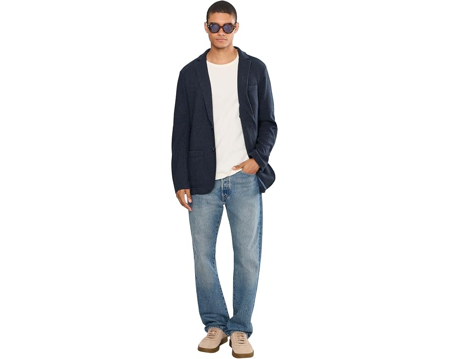 Твидовый блейзер Faherty Inlet Knit Tweed из органического хлопка