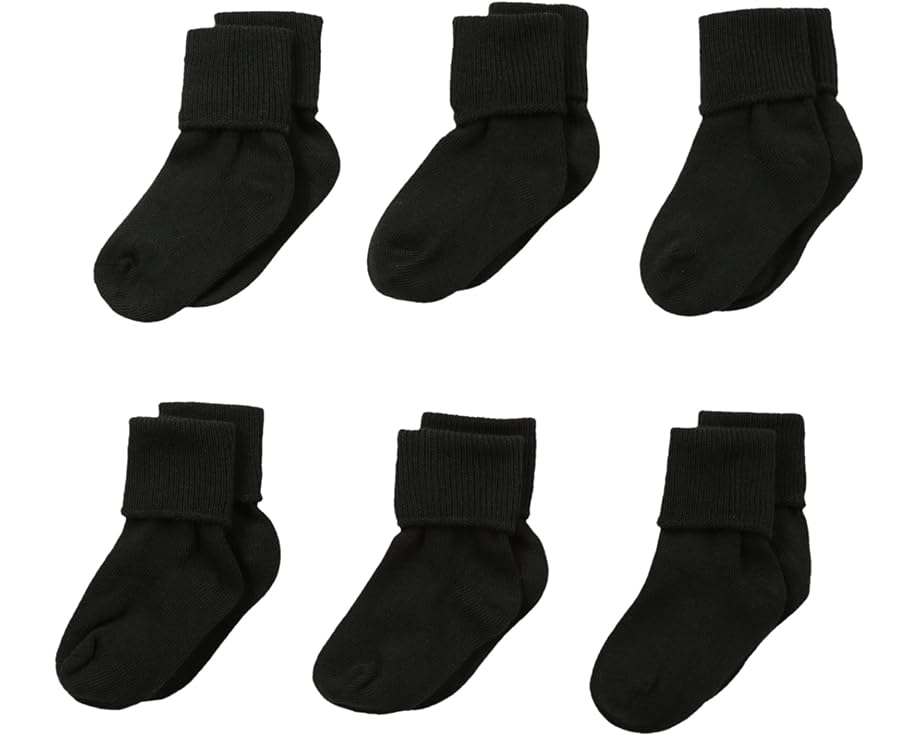 Baby Girls' 6 Pair Pack Seamless Turn Cuff Socks