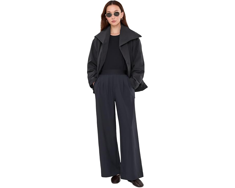 Eileen Fisher пальто с высоким воротом из хлопка и нейлона
