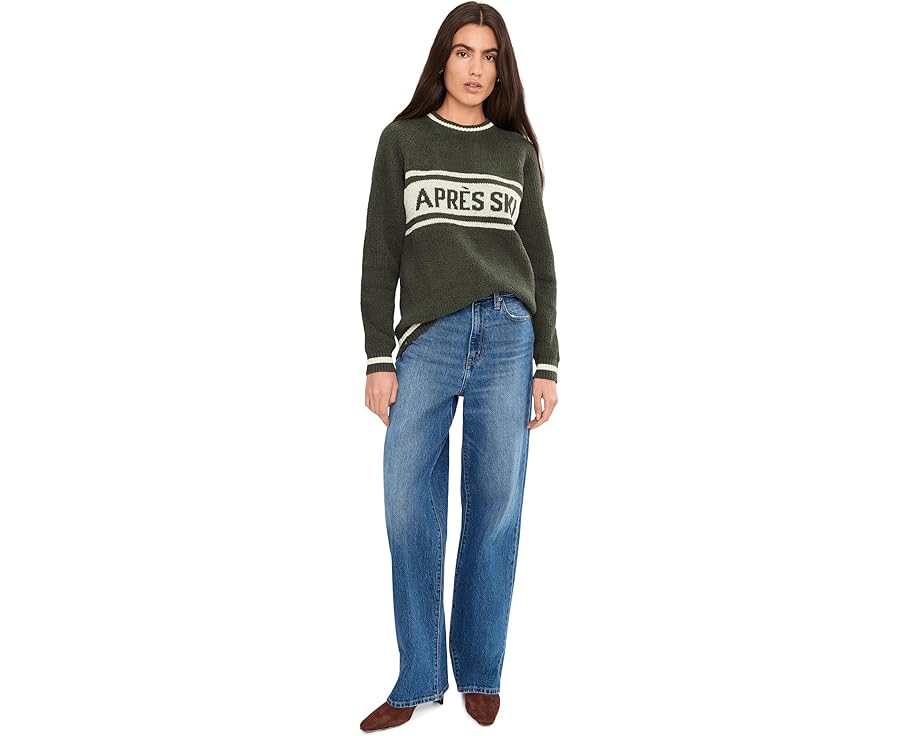 Свитер Cozychic Cotton Apres с рисунком и спортивными полосками от Barefoot Dreams