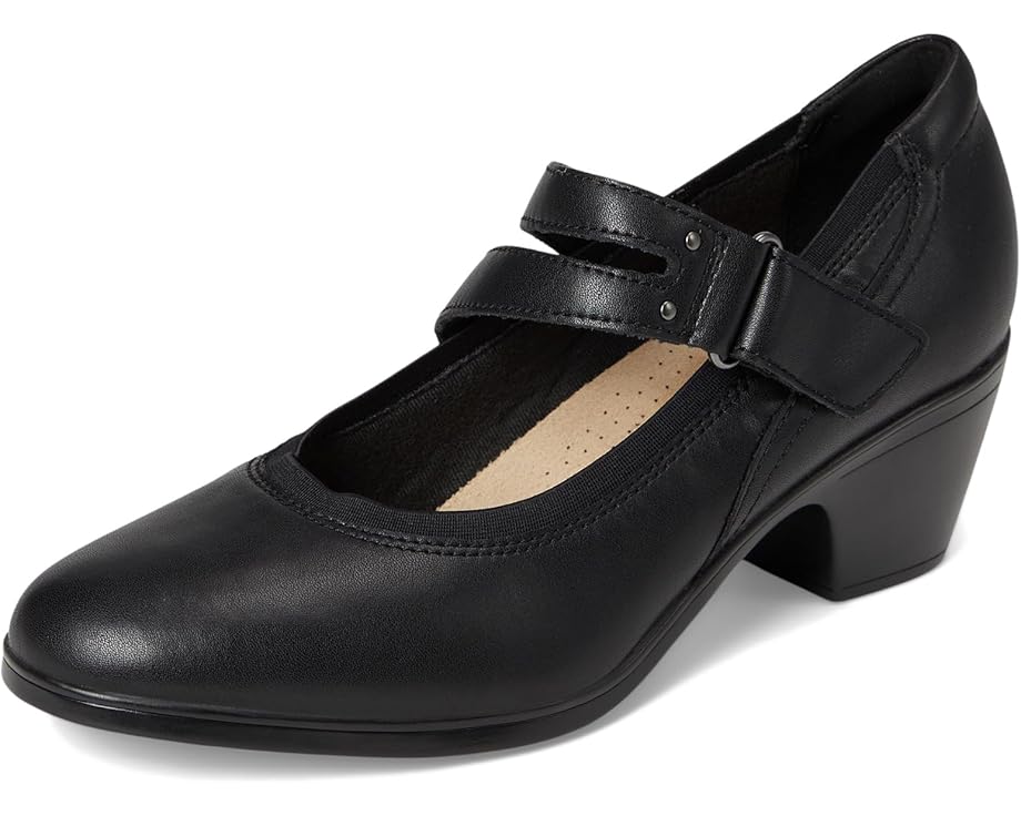 Туфли Clarks Emily 2 Janna с удобным каблуком и двойным ремешком