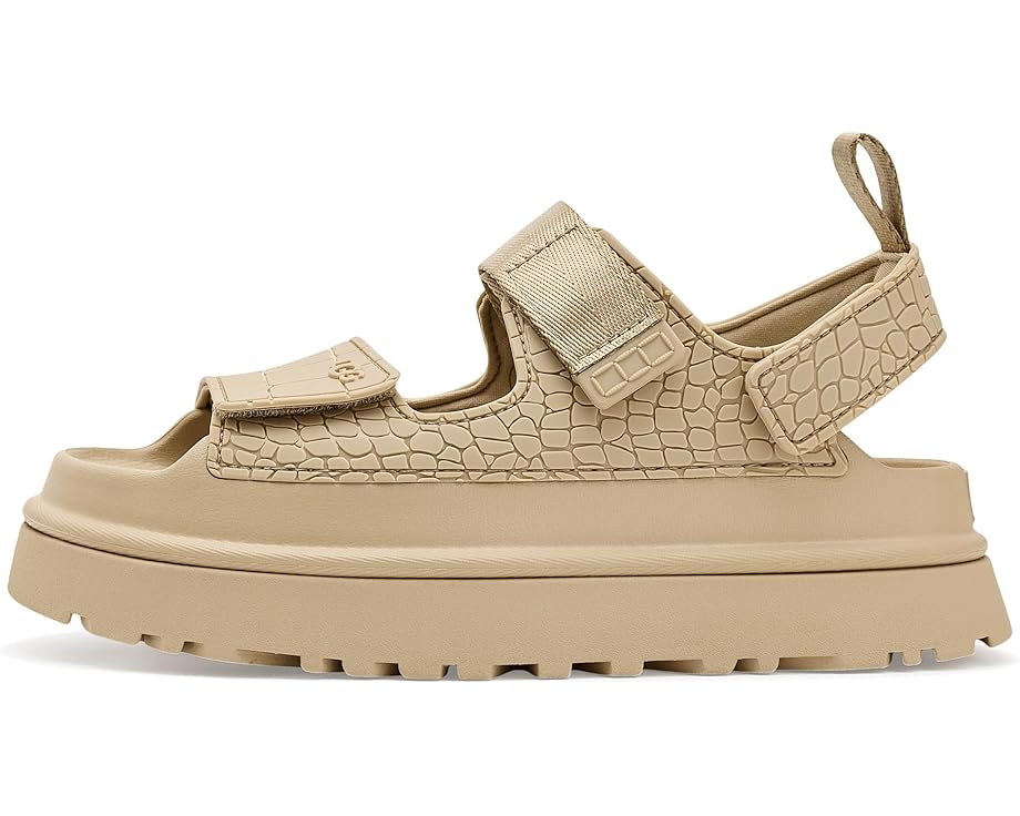 Сандалии UGG Goldenglow Embossed с тиснением под крокодила и регулируемыми застежками
