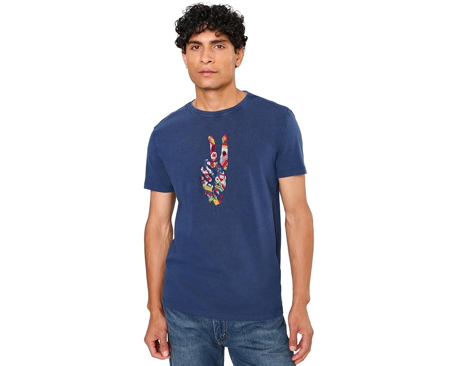 Футболка World Flags Peace Tee KG7781F26 от John Varvatos с принтом флагов