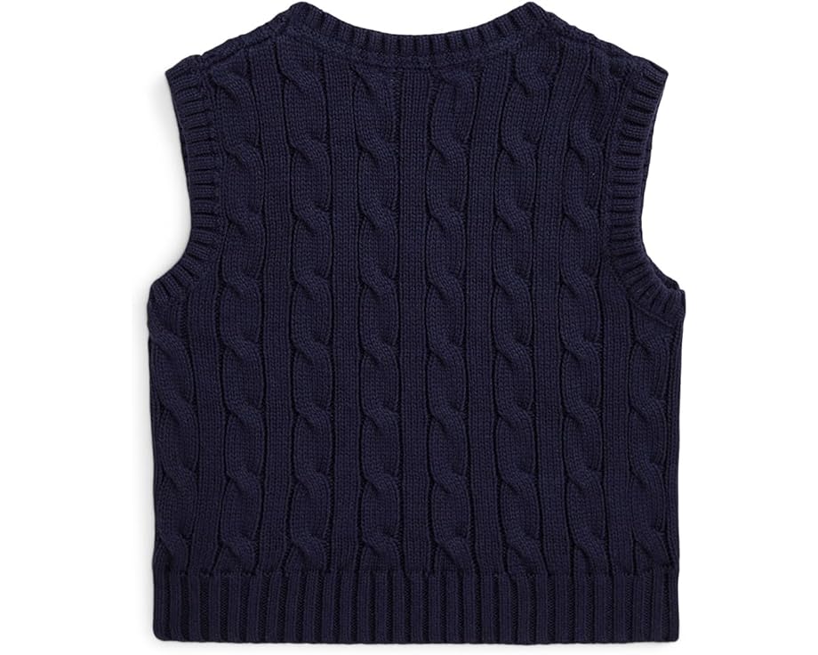 Жилет Polo Ralph Lauren Kids с арановой вязкой из хлопка для младенцев