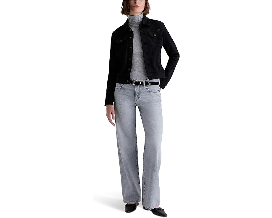 Джинсы AG Jeans Adria с низкой посадкой и широкими штанинами в светлой стирке