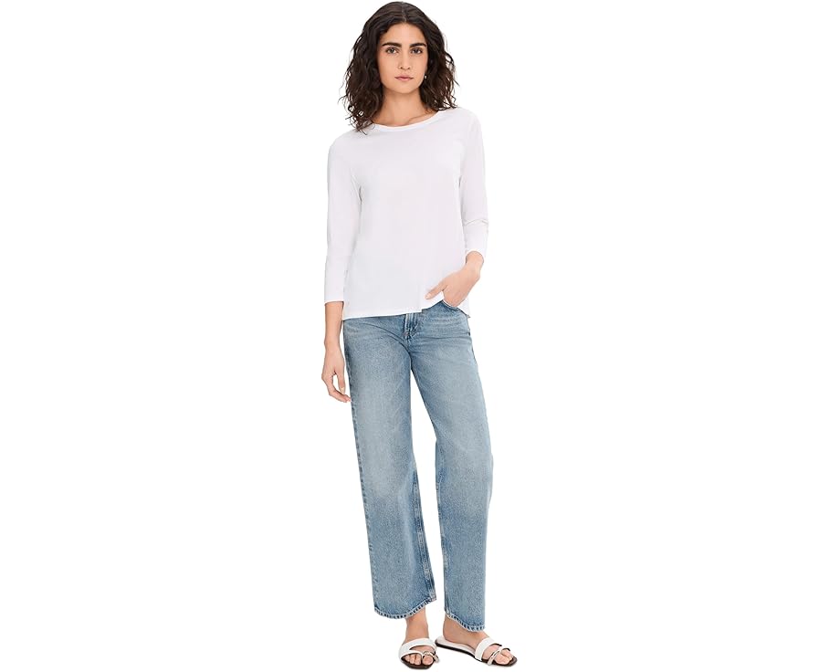Футболка Eileen Fisher из органического пима хлопка с круглым вырезом