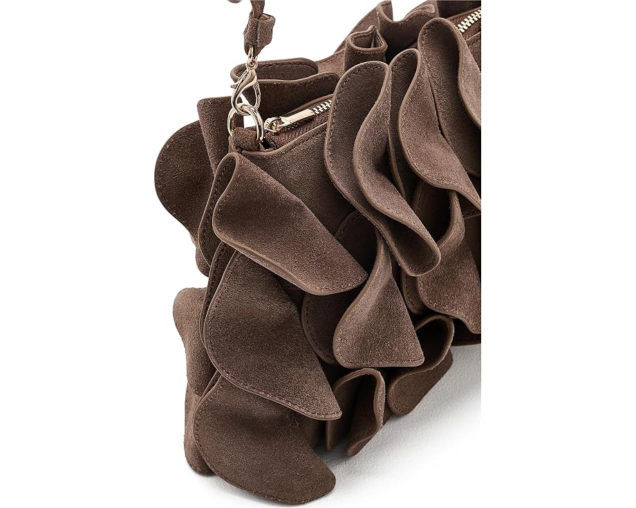 Замшевая сумка-клатч в виде цветка Suede Flower Clutch Bag FARM Rio