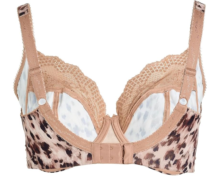 Elomi Lucie Underwire Plunge Stretch Bra бюстгальтер с цветочным принтом и чашками из стрейч-кружева
