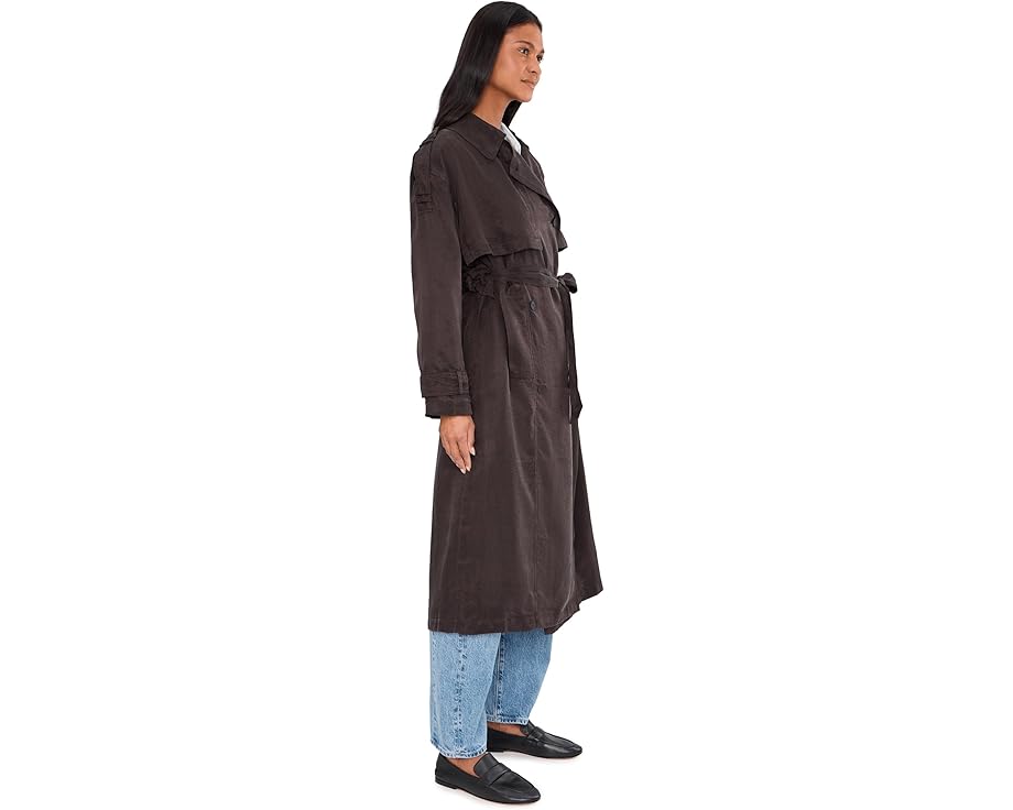 Тренч AllSaints Linnie с поясом и отложным воротником из лиоцелла
