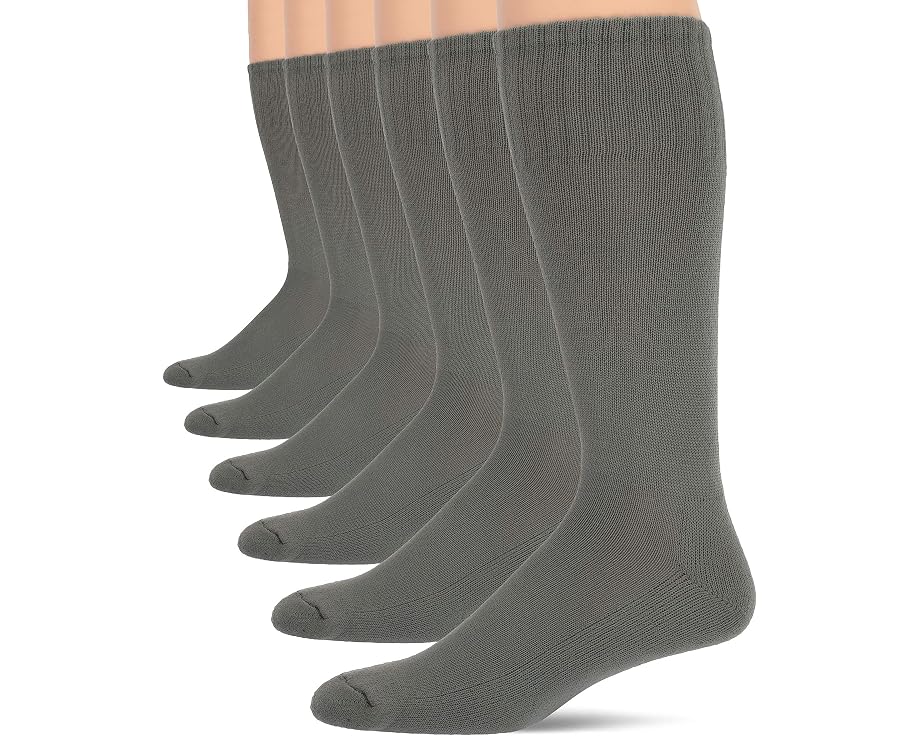 Mens Military Rib Top Combat Crew Boot Socks 6 Pack