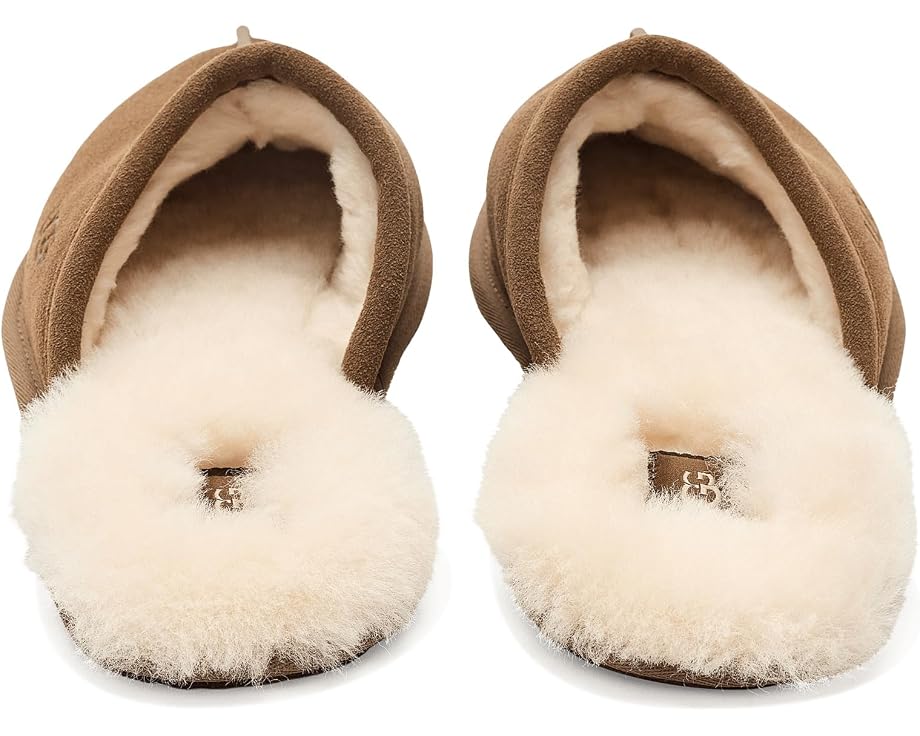 Тапочки UGG Scuff с овчинной подкладкой и гладкой кожей