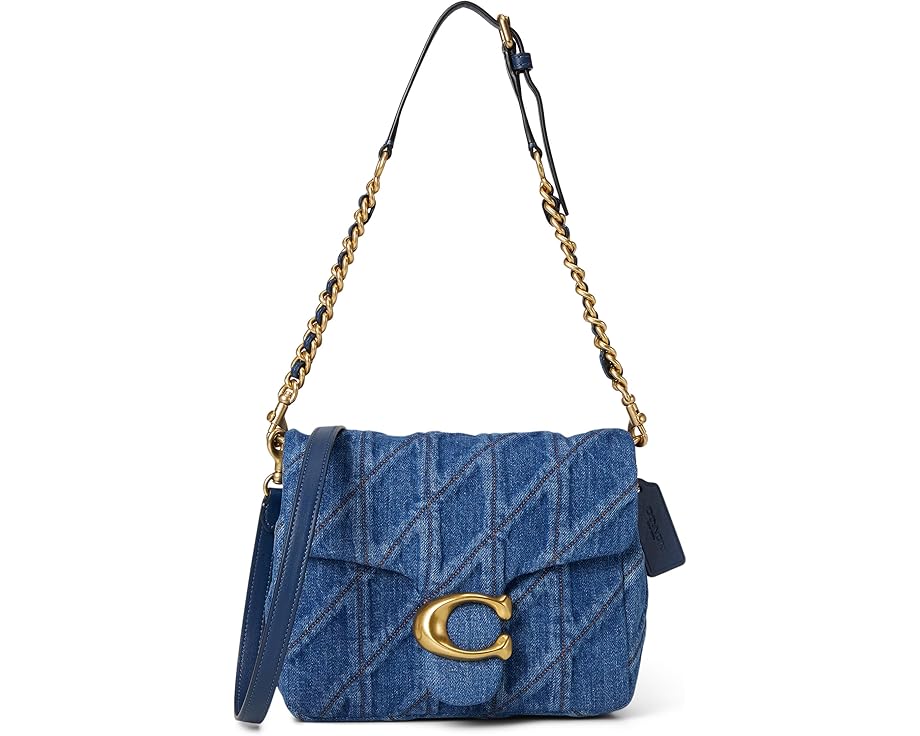 Сумка через плечо COACH Times Square Tabby с квилтингом темно-синяя