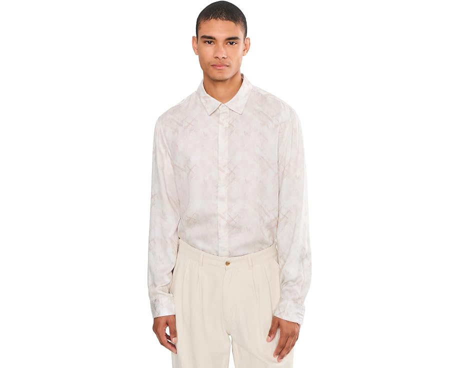 John Varvatos рубашка Rodney W673W26 из модала с геометрическим узором