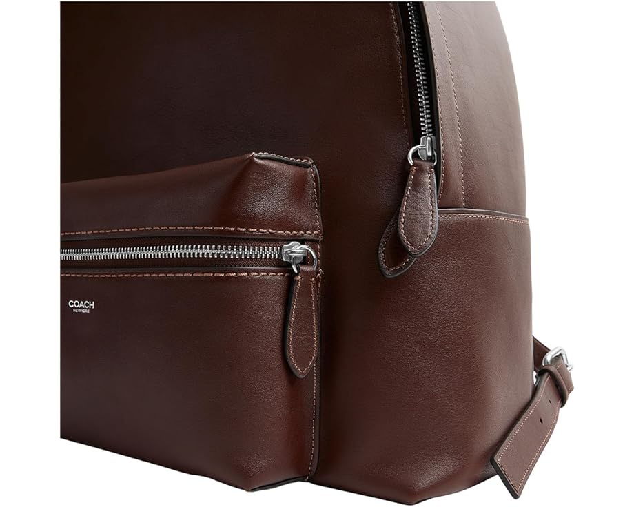 Рюкзак COACH Ridgewood из натуральной зернистой кожи с внешним карманом