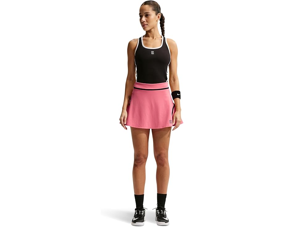 Теннисная юбка Nike Advantage Dri-FIT с высокой талией и встроенными шортами