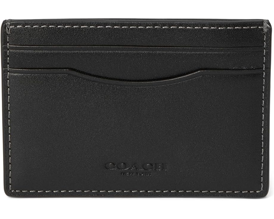 Картхолдер COACH с клипсой для денег из натуральной зернистой кожи