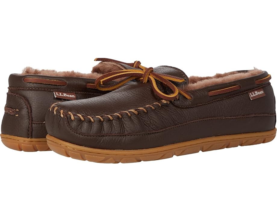 Домашние тапочки-мокасины L.L.Bean Wicked Good Moosehide с подкладкой из овчины