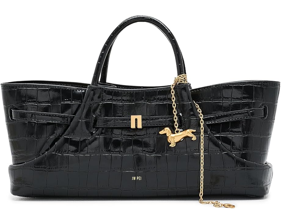 Maeve Dachshund Metal Charm Tote Bag
