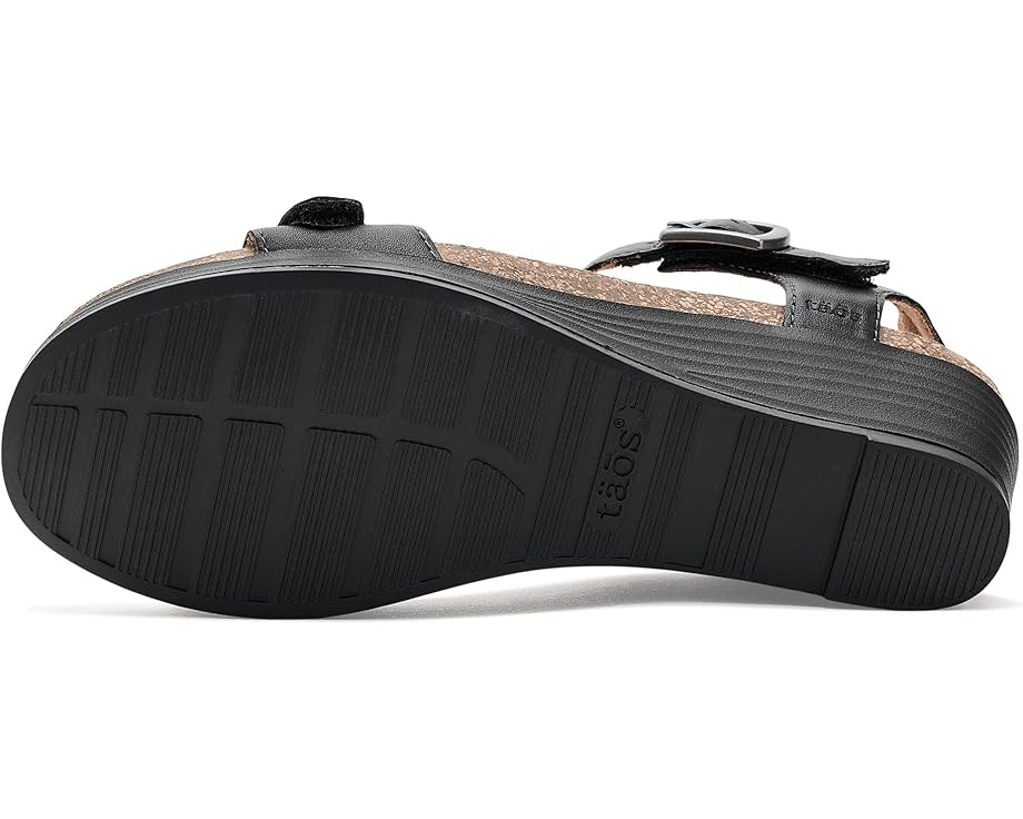 Сандалии Taos Footwear Top Notch на танкетке с кожаным верхом и декоративными пряжками
