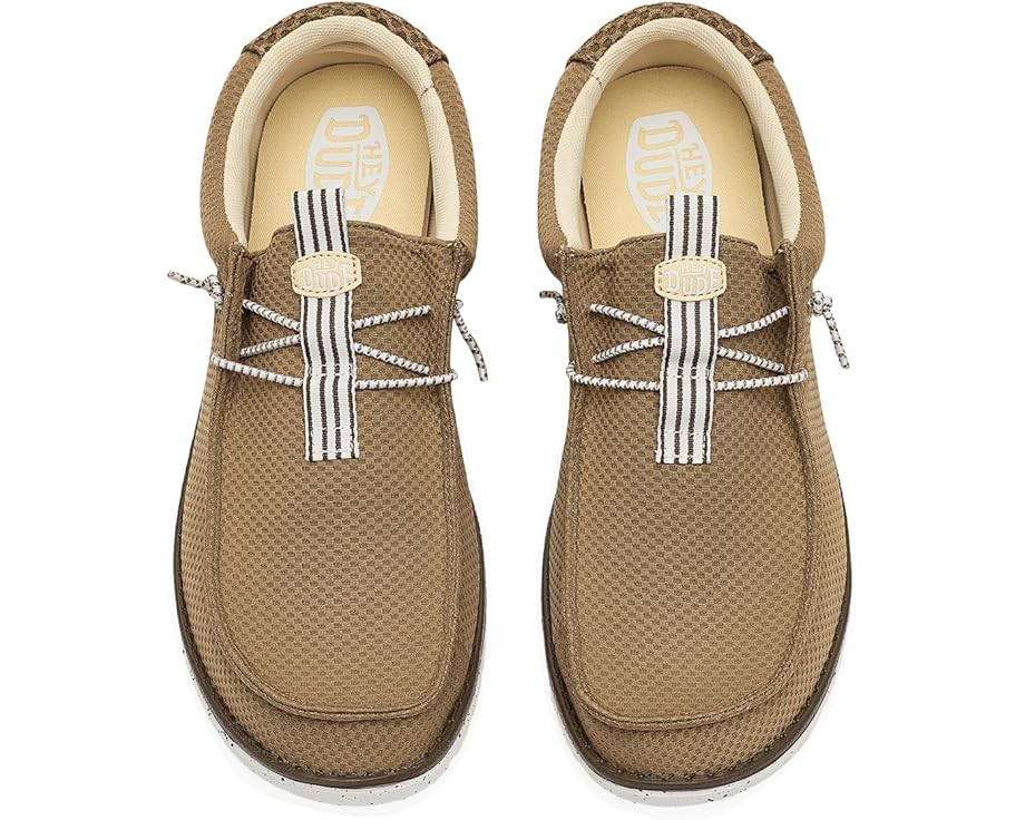 Кроссовки Wally Mesh Neutrals от Hey Dude текстильные с удобной шнуровкой