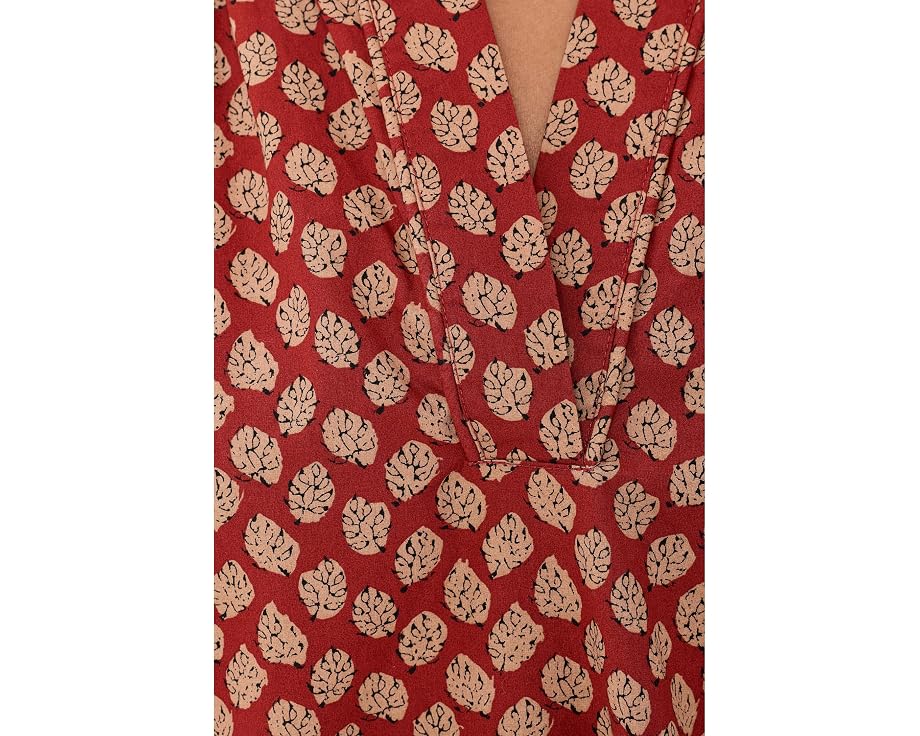Топ Faherty Coastal Poplin Eleanor с V-образным вырезом