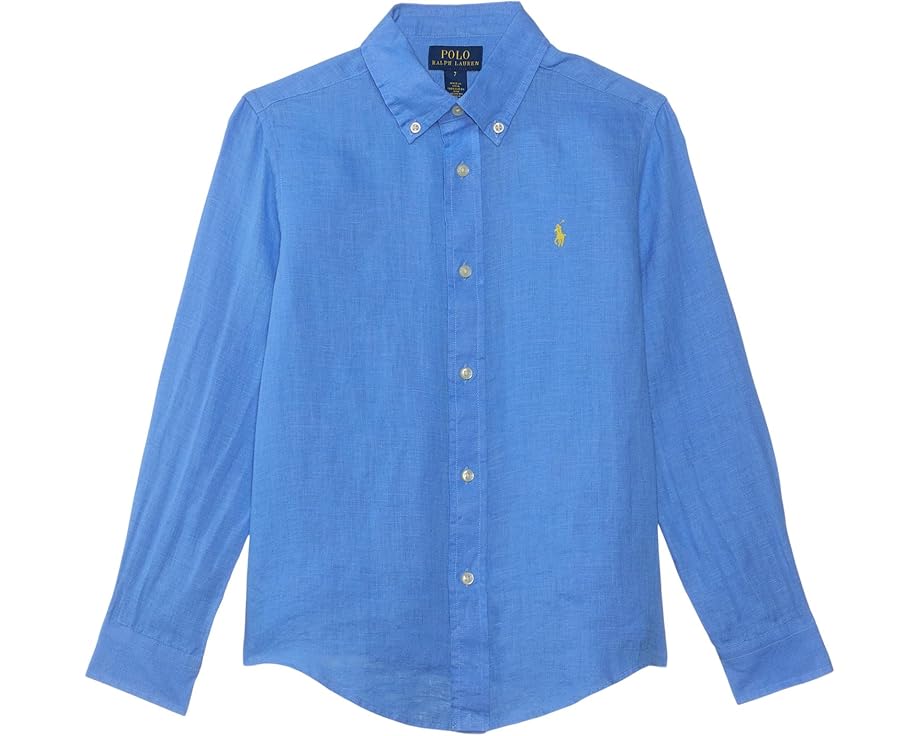 Рубашка Polo Ralph Lauren Kids Linen из льна с длинными рукавами